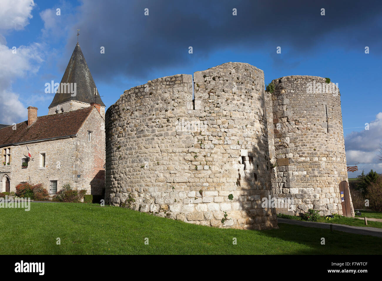 Medieval fortress of Yevre-le-chatel, Loiret, Centre-Val de Loire, France Stock Photo