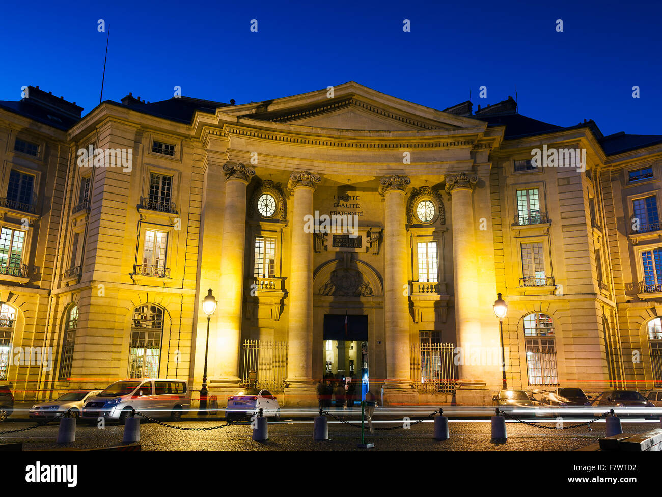 Facade of Sorbonne University, square of the Grands Hommes, Paris, Ile-de-france, France Stock Photo