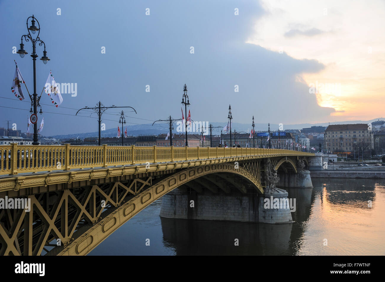 Sunset on margaret bridge hi-res stock photography and images - Alamy