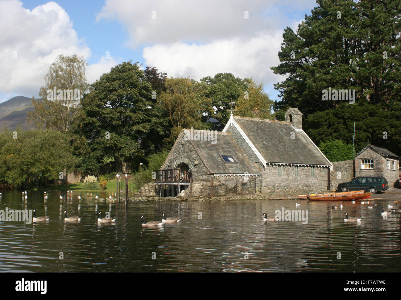 Derwentwater Boathouse, Keswick, Lake District Stock Photo Alamy