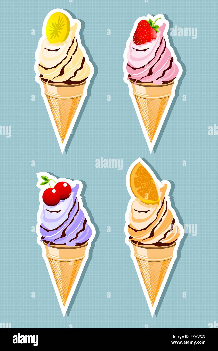 Vanilla flavored yoghurt Stock Vector Images - Alamy