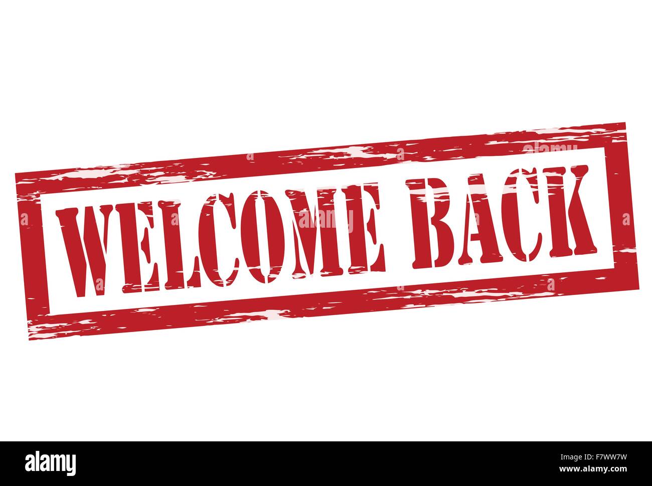 Welcome back stamp hi-res stock photography and images - Alamy