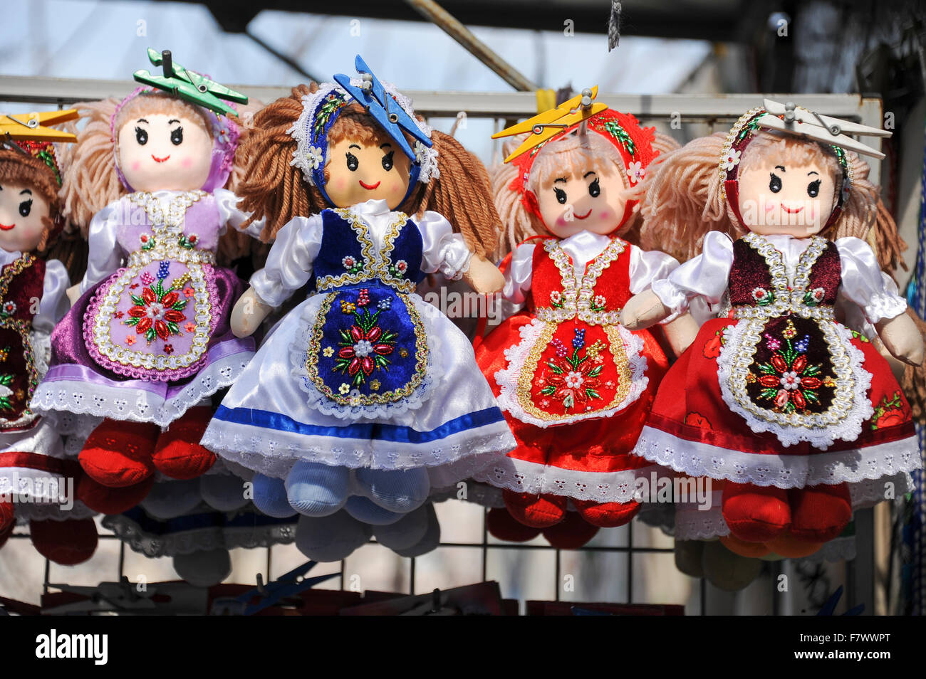 Hungarian Costume Doll, Budapest, Hungary Stock Photo