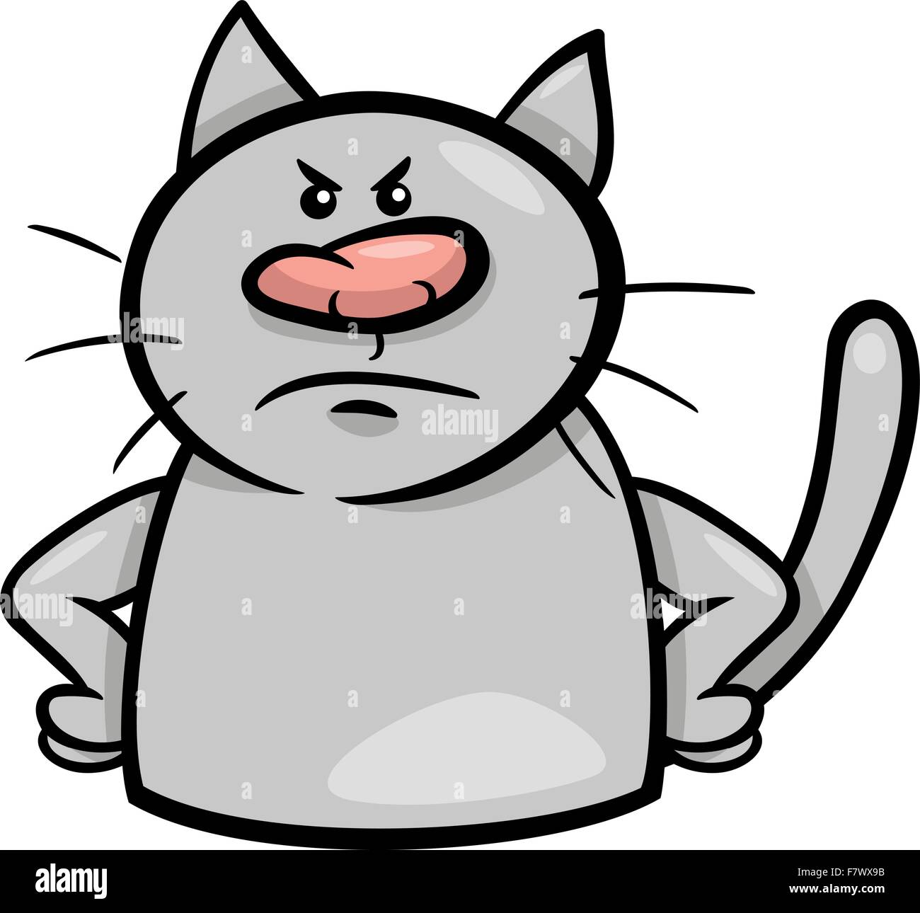 Irritated cat Stock Vector Images - Alamy