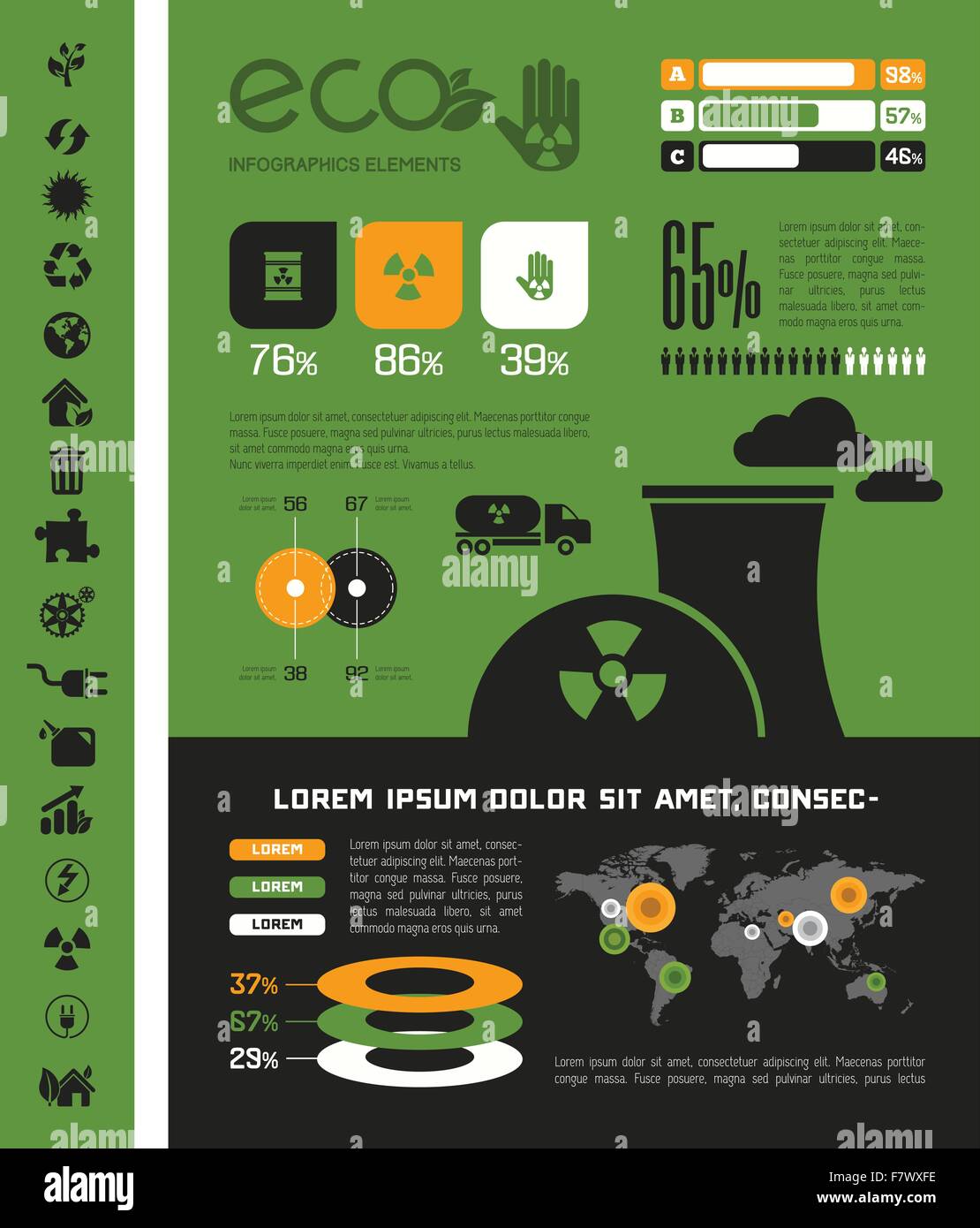 Ecology Infographic Template Stock Vector Image & Art - Alamy
