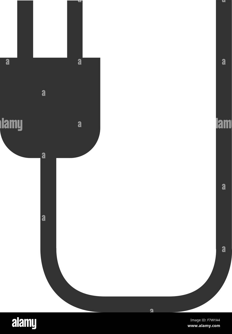 Black vector electrical plug web flat icon Stock Vector Image & Art - Alamy