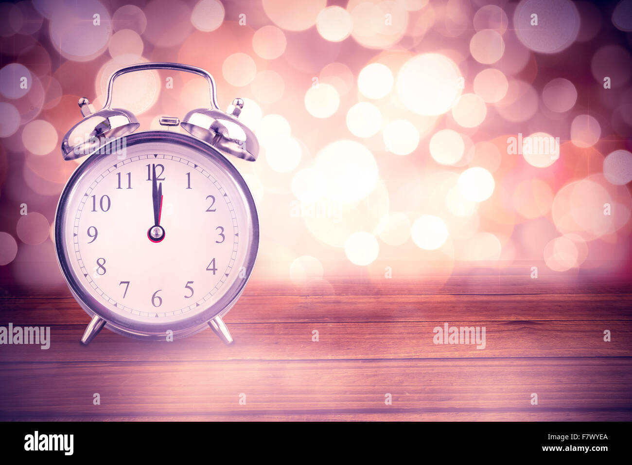 Composite image of alarm clock Stock Photo