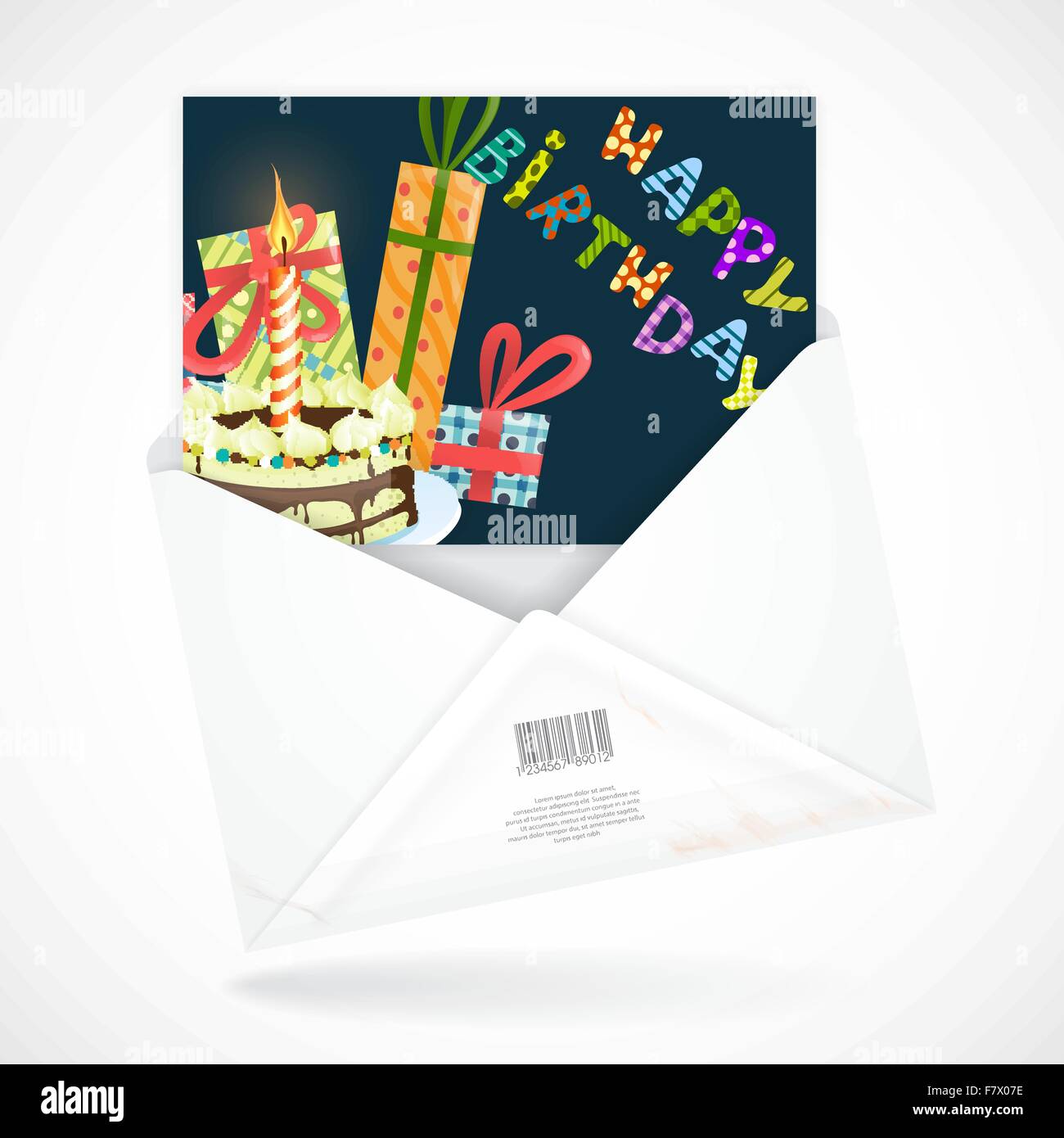 Happy birthday post it Stock Vector Images Alamy