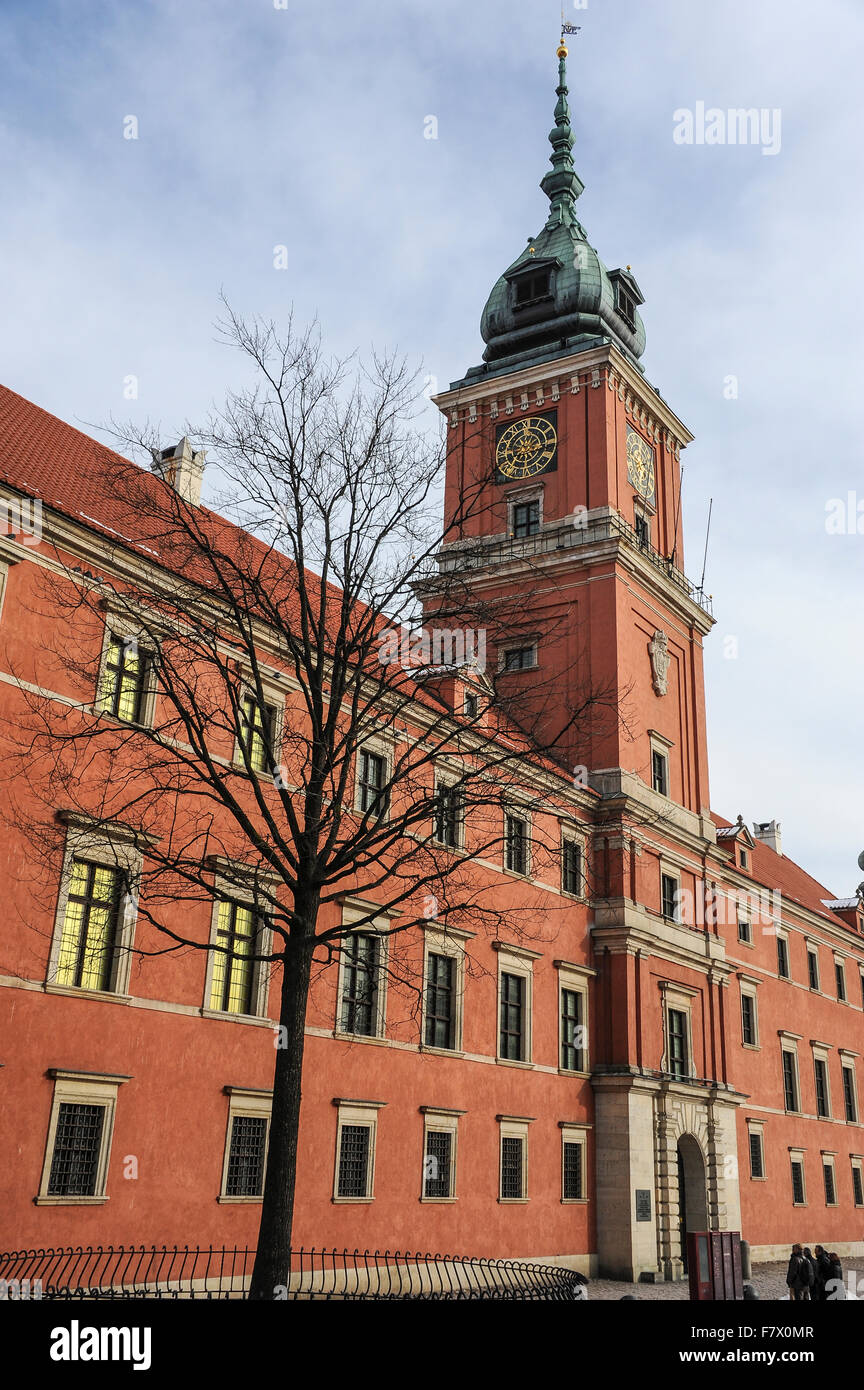 Royal Castle in Plac Zamkowy, Warsaw, Poland Stock Photo