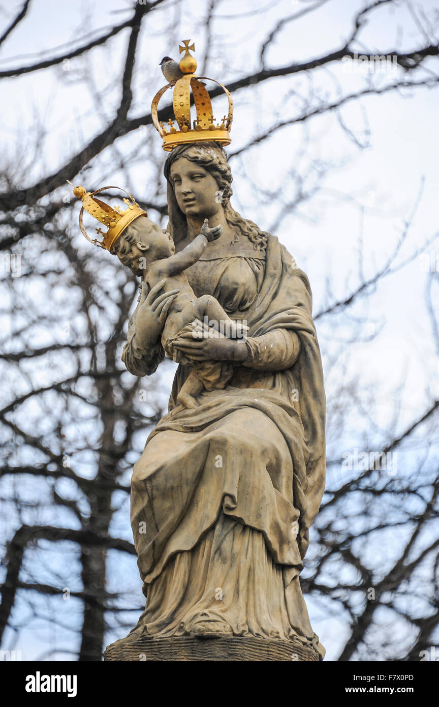 Statue in the Old Town, Warsaw, Poland Stock Photo