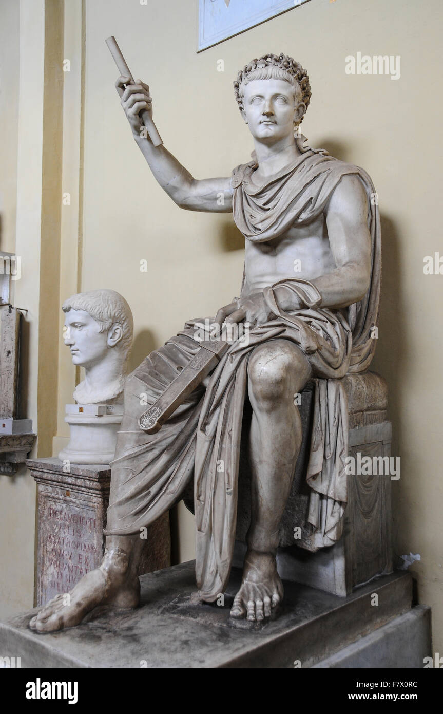 Statue of Augustus in Vatican Museums, Vatican Stock Photo