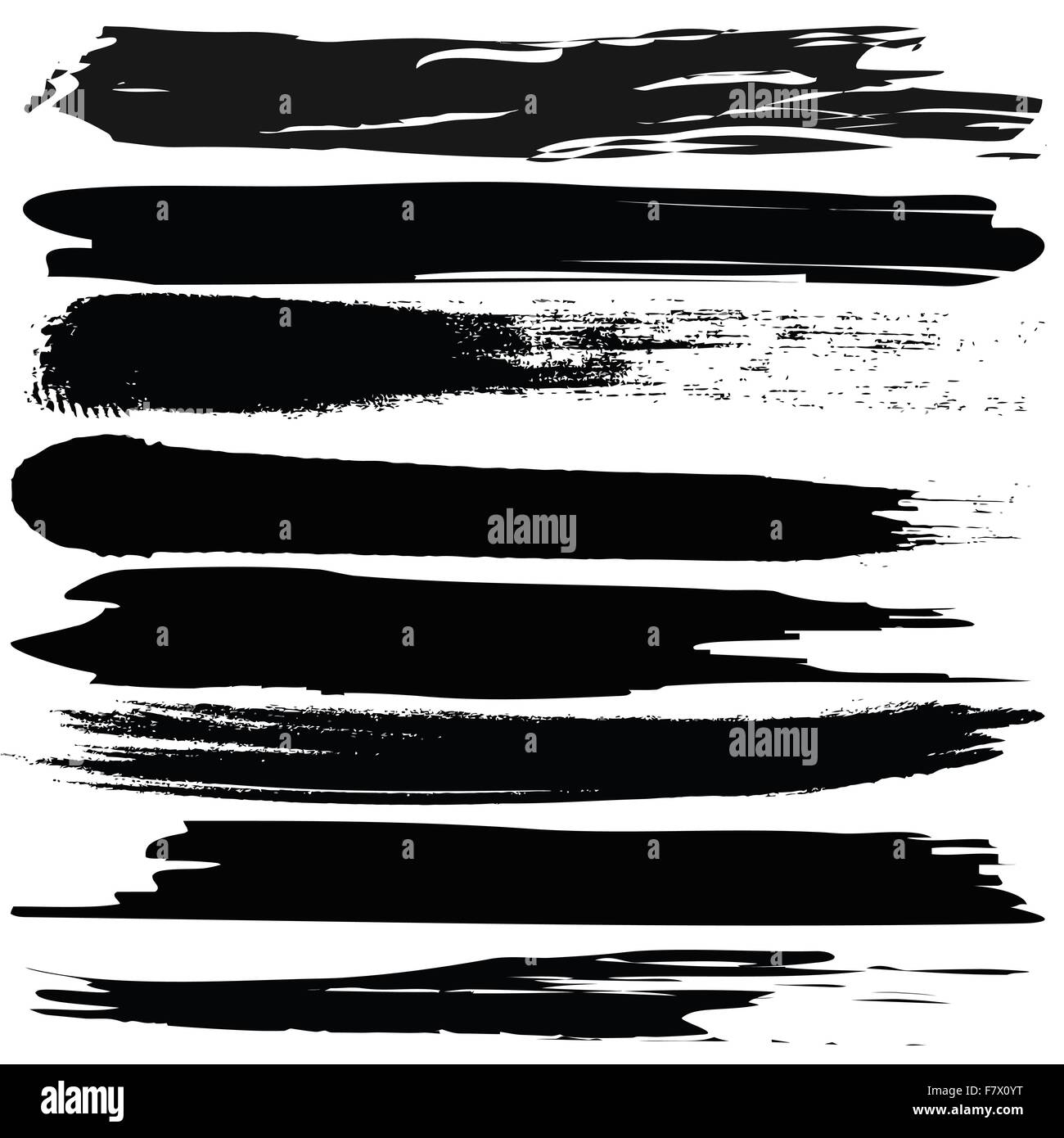 Vector set of grunge brush strokes Stock Vector Image & Art - Alamy