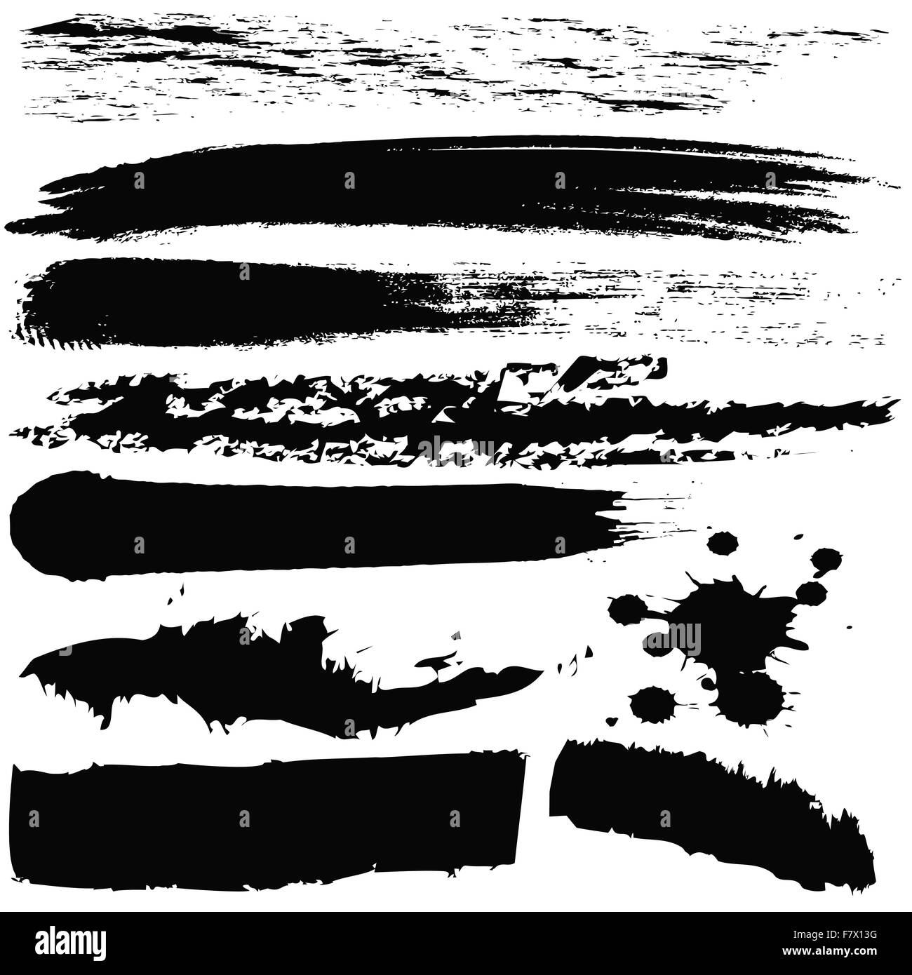 Vector set of grunge brush strokes Stock Vector Image & Art - Alamy