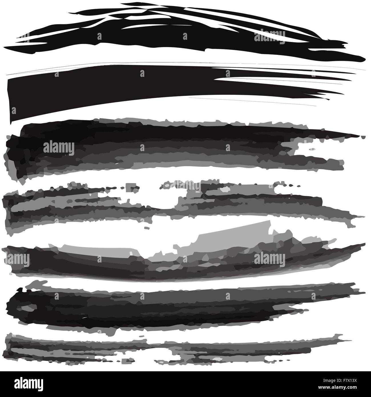 Vector set of grunge brush strokes Stock Vector Image & Art - Alamy