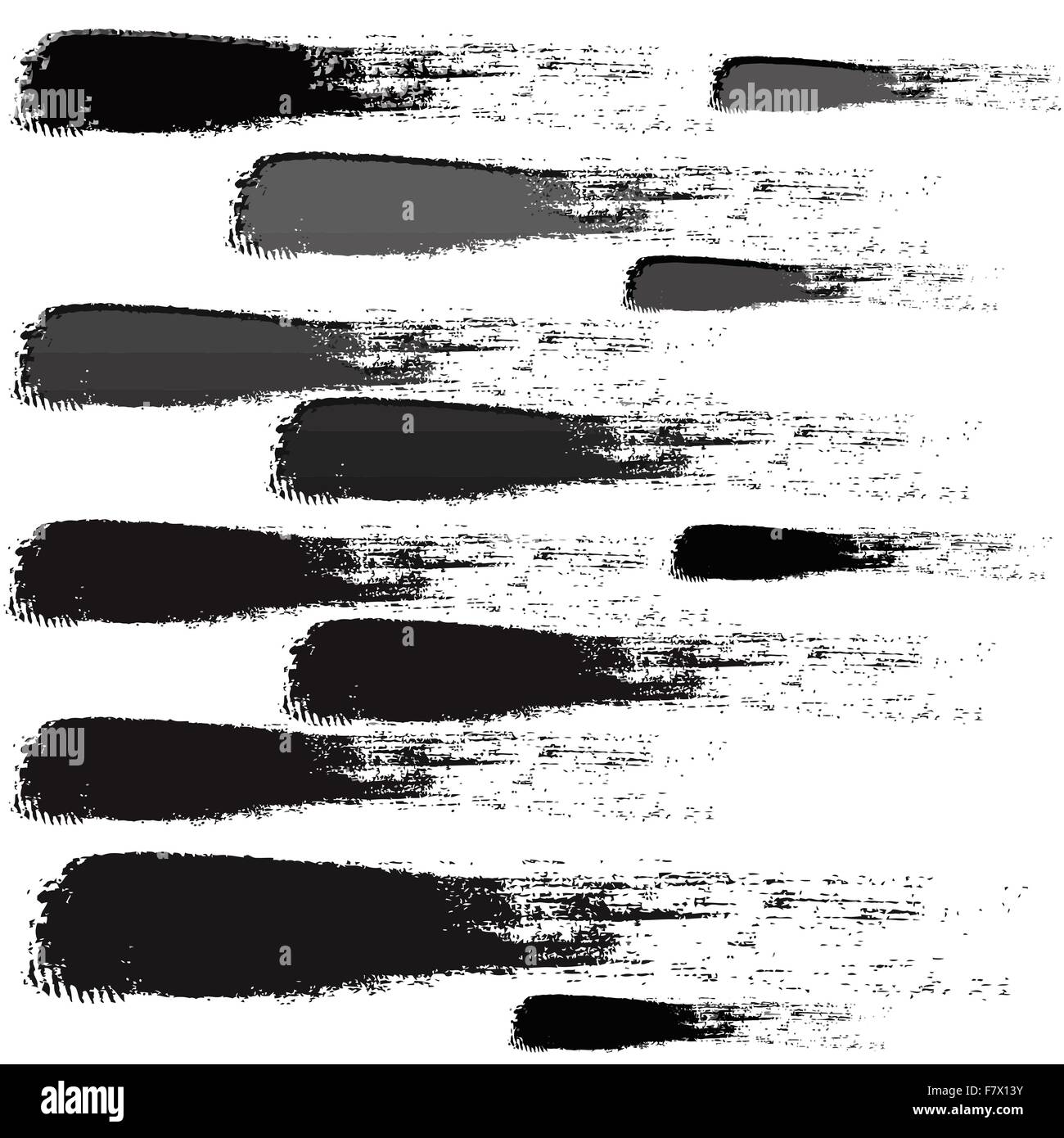 Vector set of grunge brush strokes Stock Vector Image & Art - Alamy