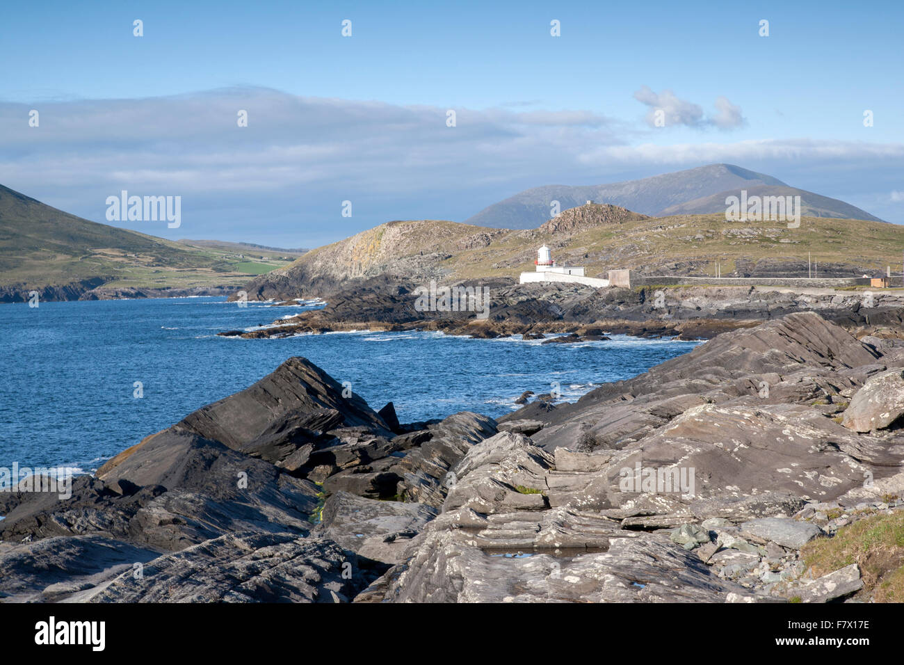 Lighthouse on Valentia Island; Ireland Stock Photo Alamy