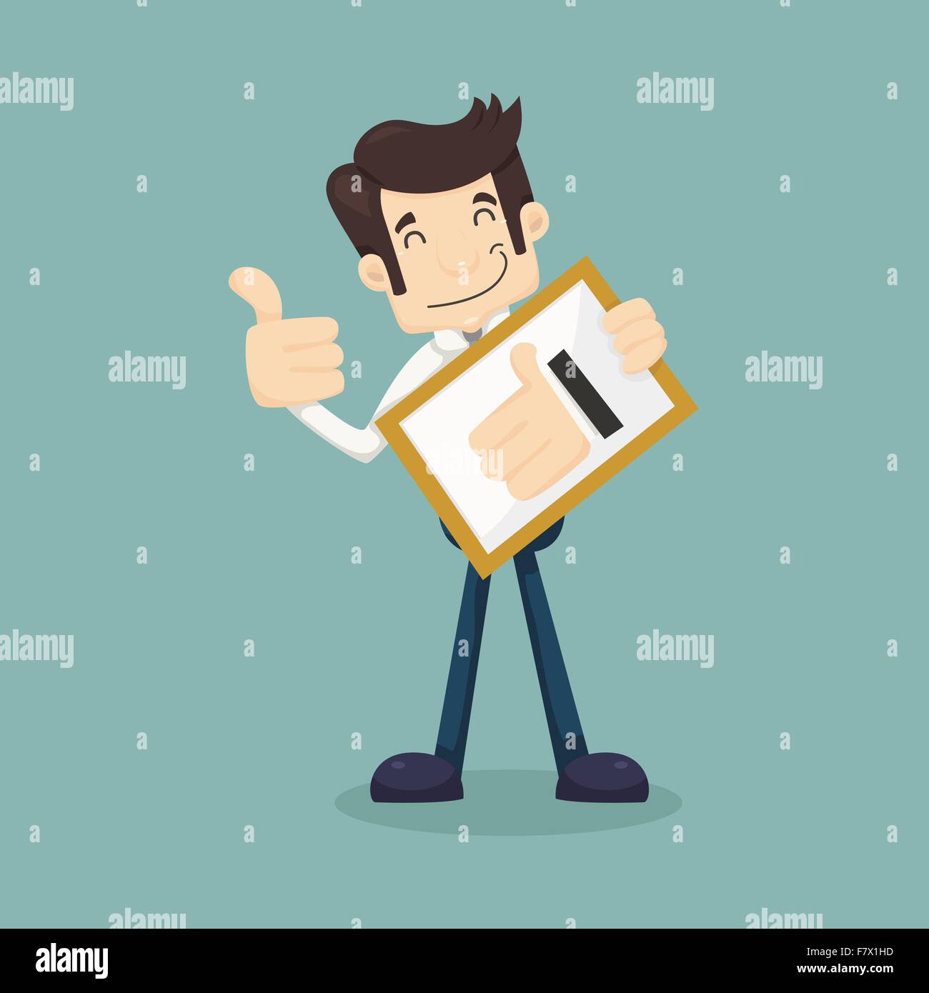 Man holding thumbs up symbol Stock Vector Images - Alamy