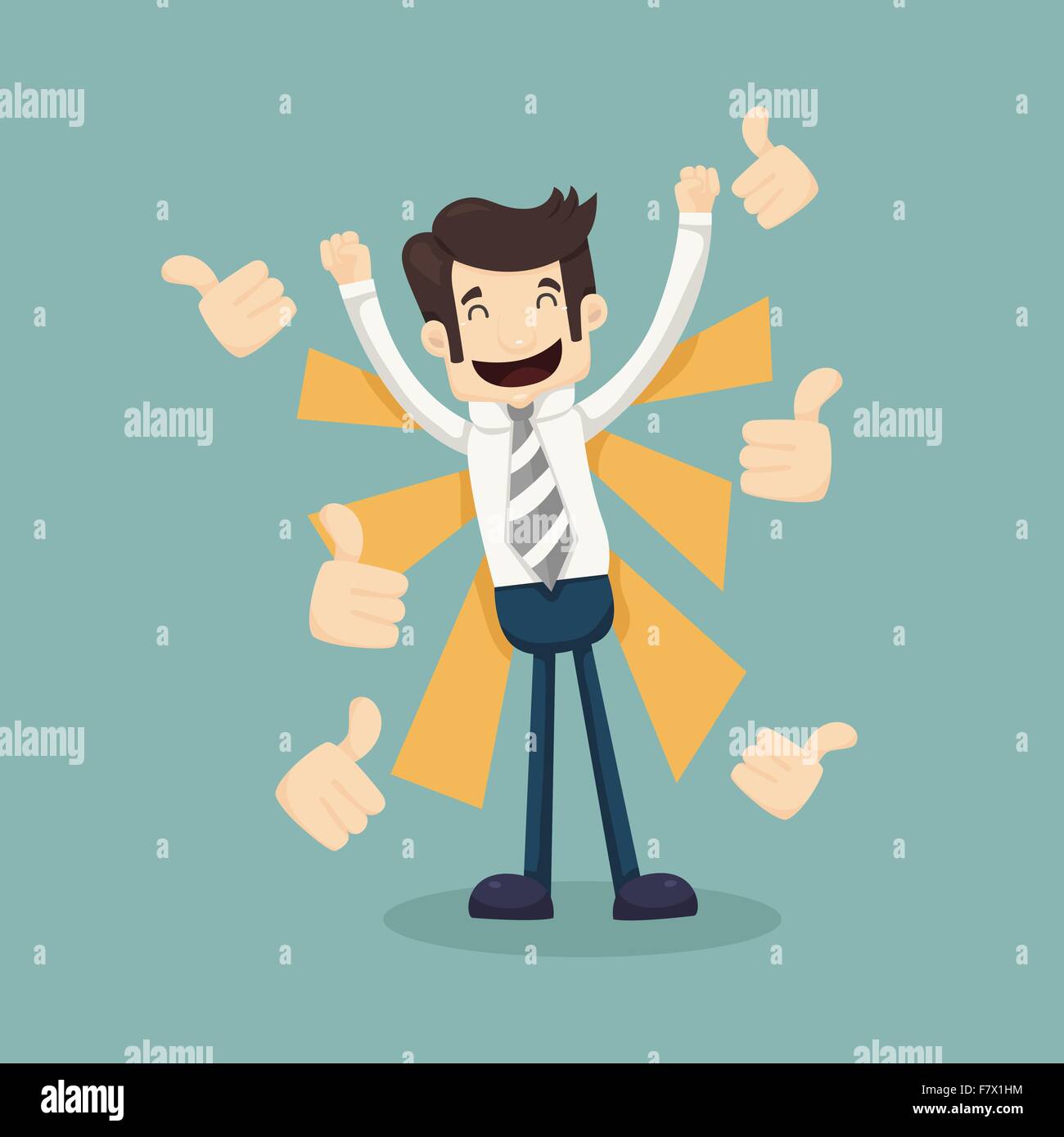 Businessman like , thumbs up Stock Vector Image & Art - Alamy