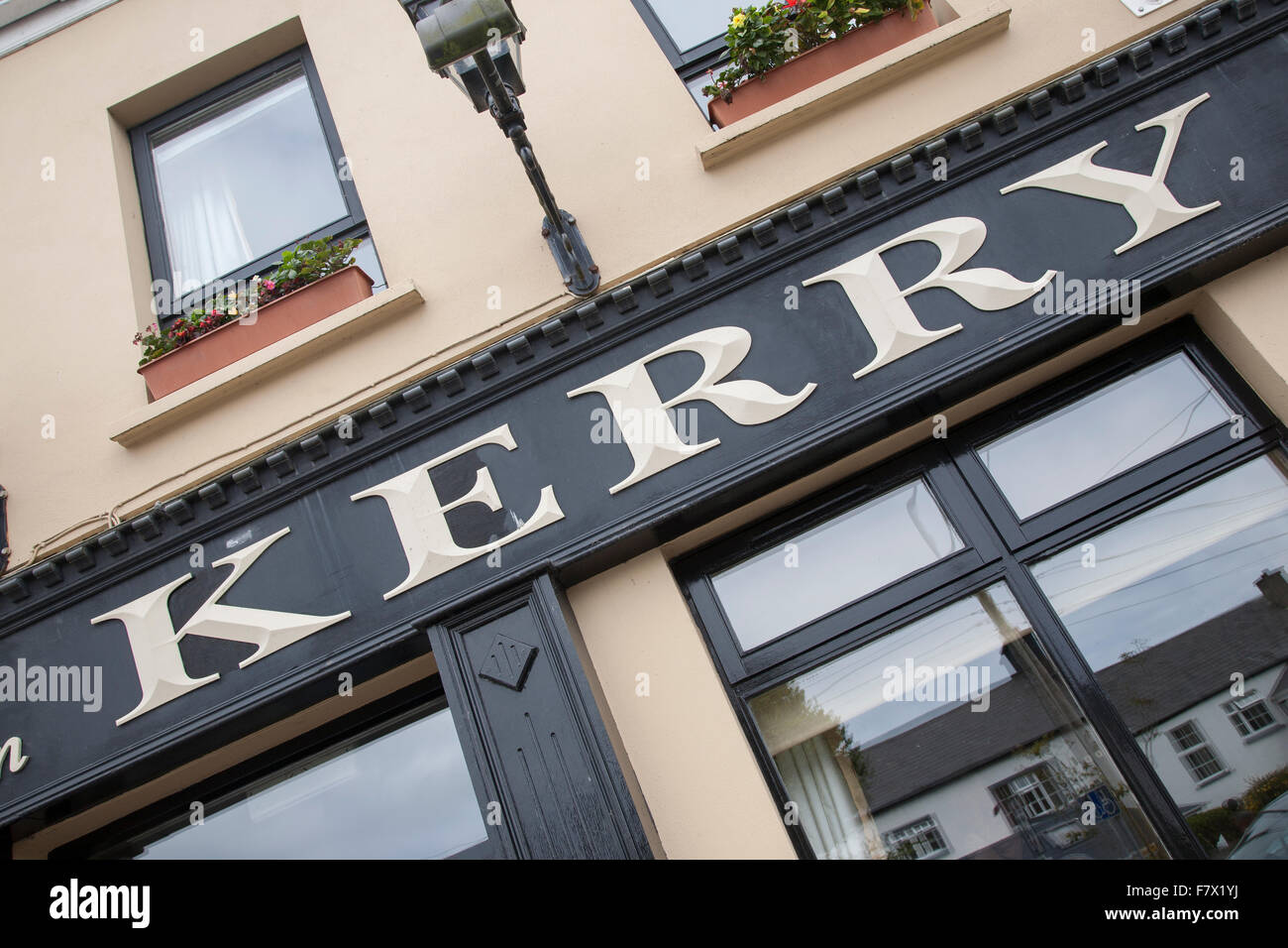 Kerry Hotel Sign; Caherciveen; County Kerry; Ireland Stock Photo