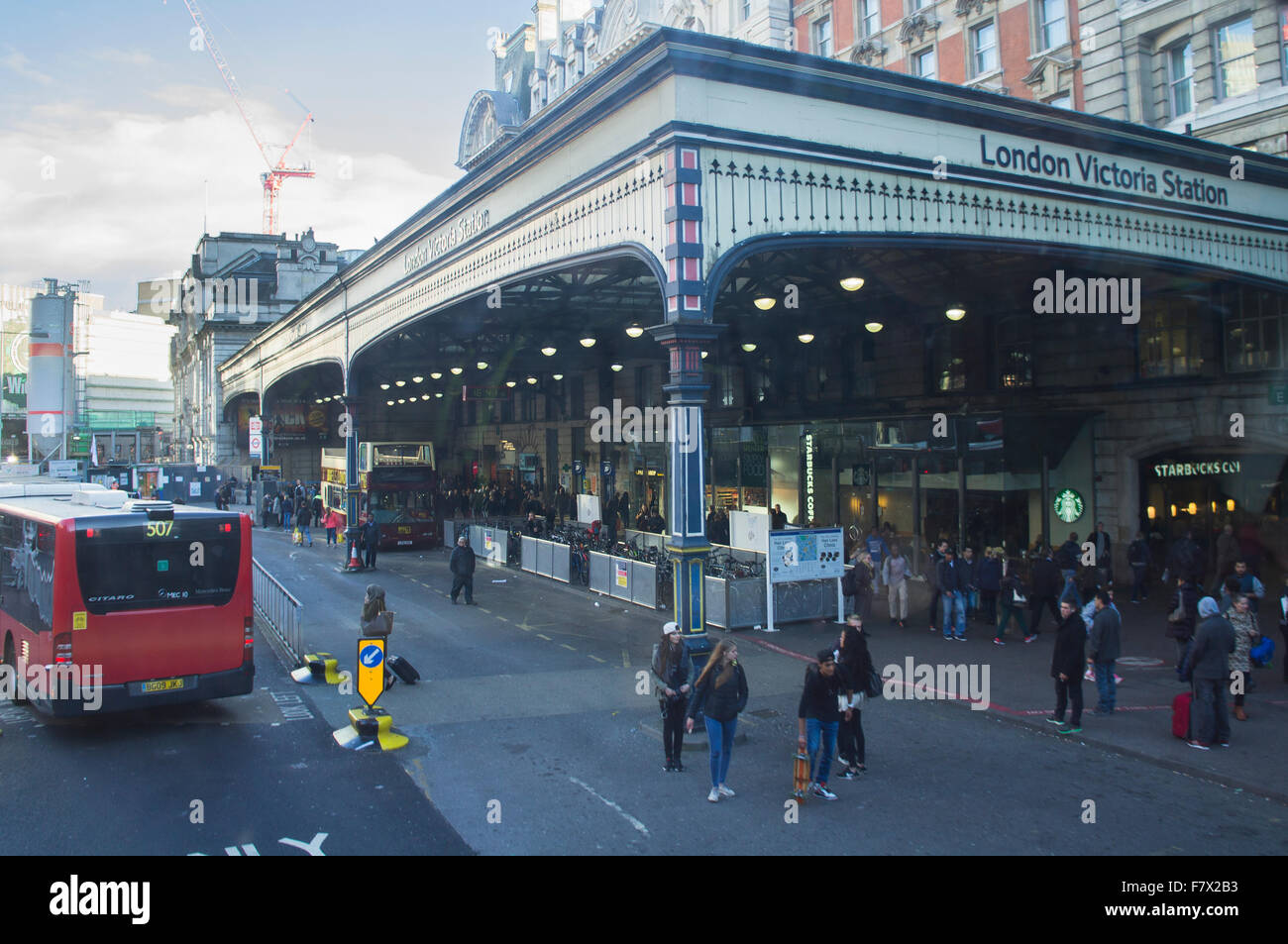 London traffic, bus, doubledecker Stock Photo