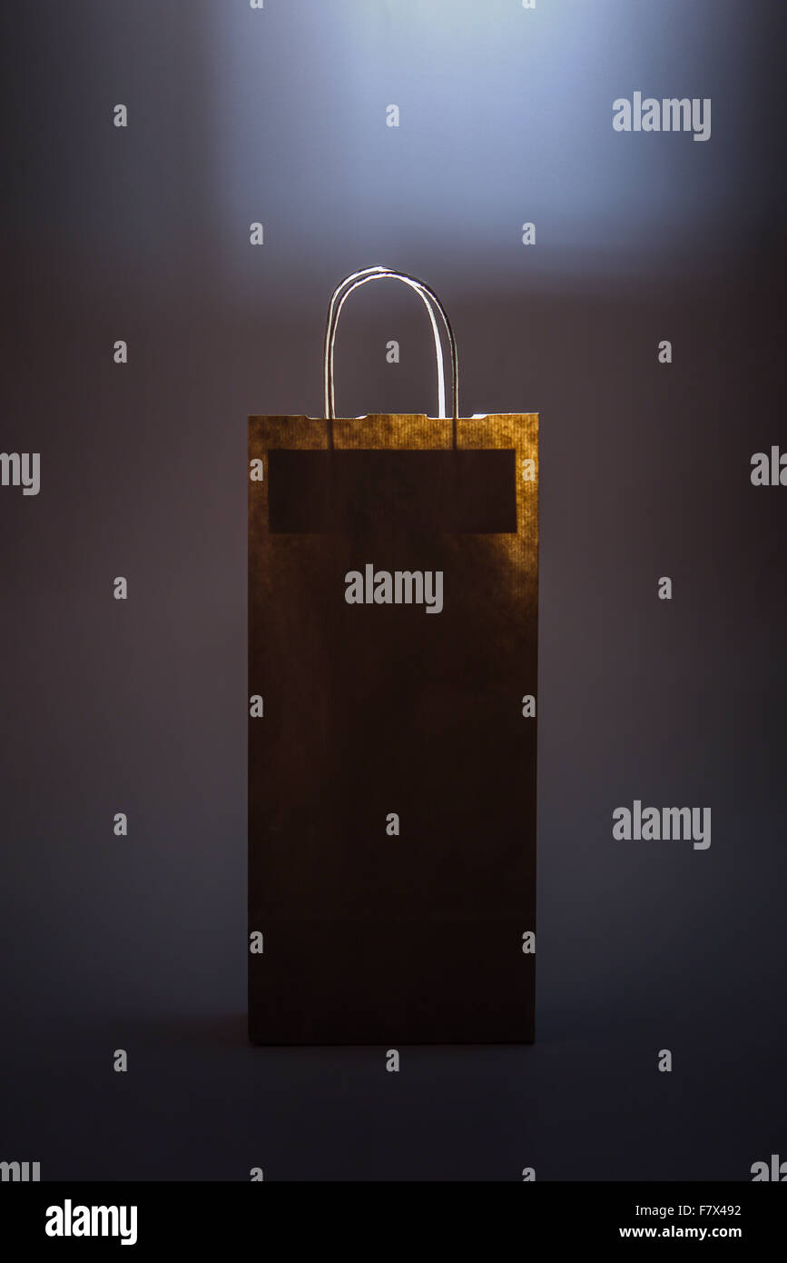 Paper bag with LED lights inside Stock Photo Alamy