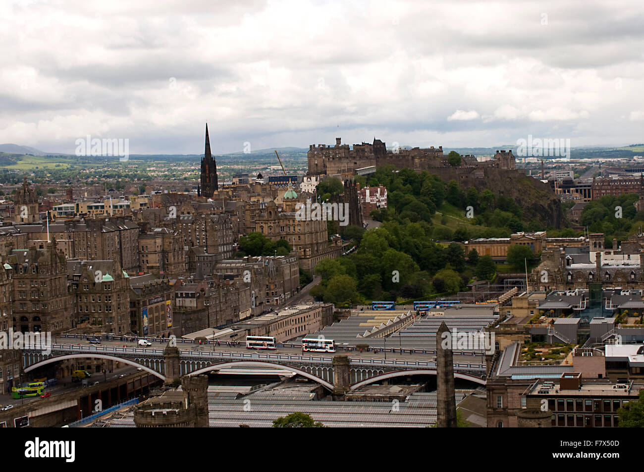 Edinburgh skyline, Edinburgh, Scotland, UK Stock Photo