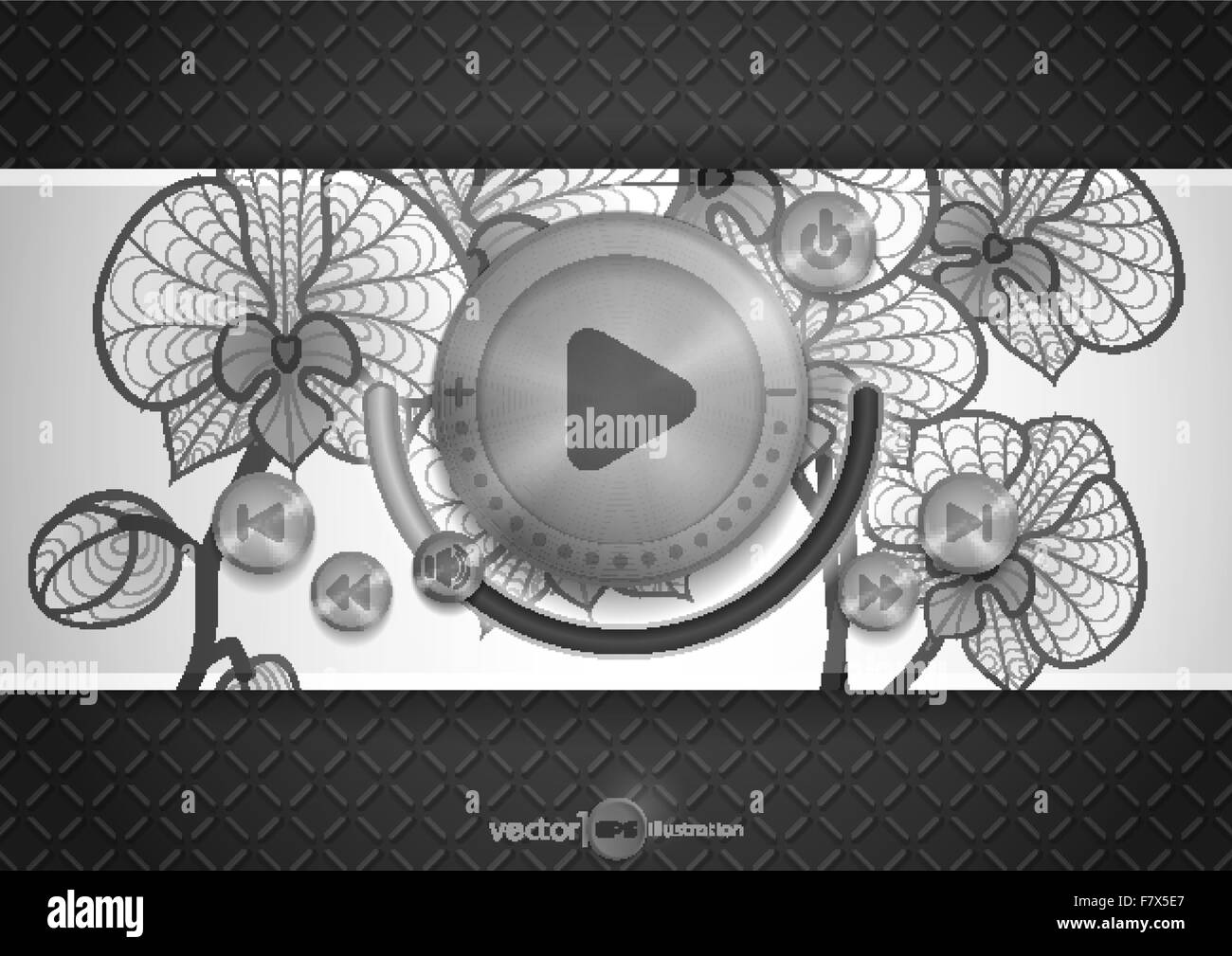 Abstract Technology App Icon With Music Button Stock Vector Image & Art ...