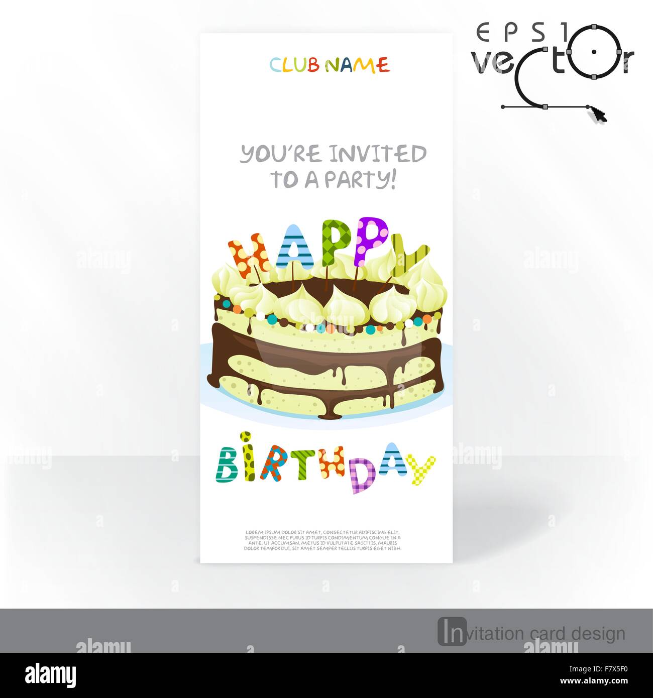 Party Invitation Card Design, Template Stock Vector Image & Art - Alamy