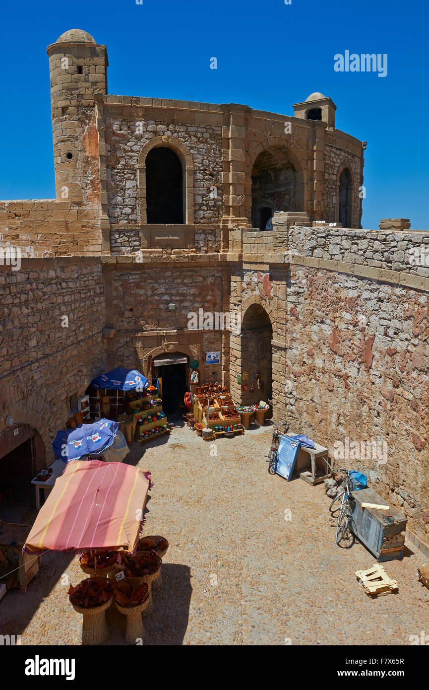 Portuguese fortifications of Mogador or Mogadore. Essaouira, Morocco Stock Photo