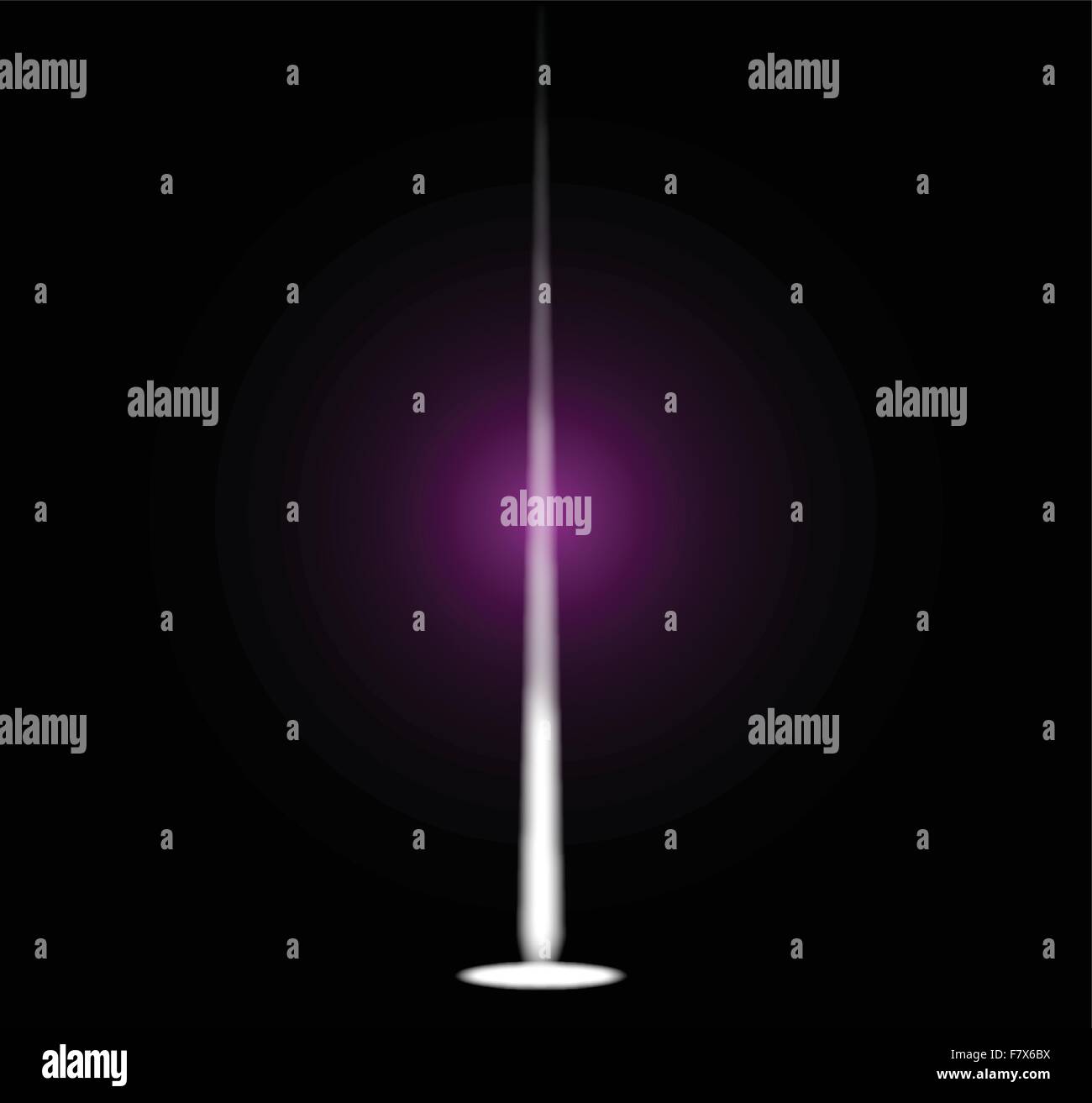A beam of light from a flying saucer Stock Vector