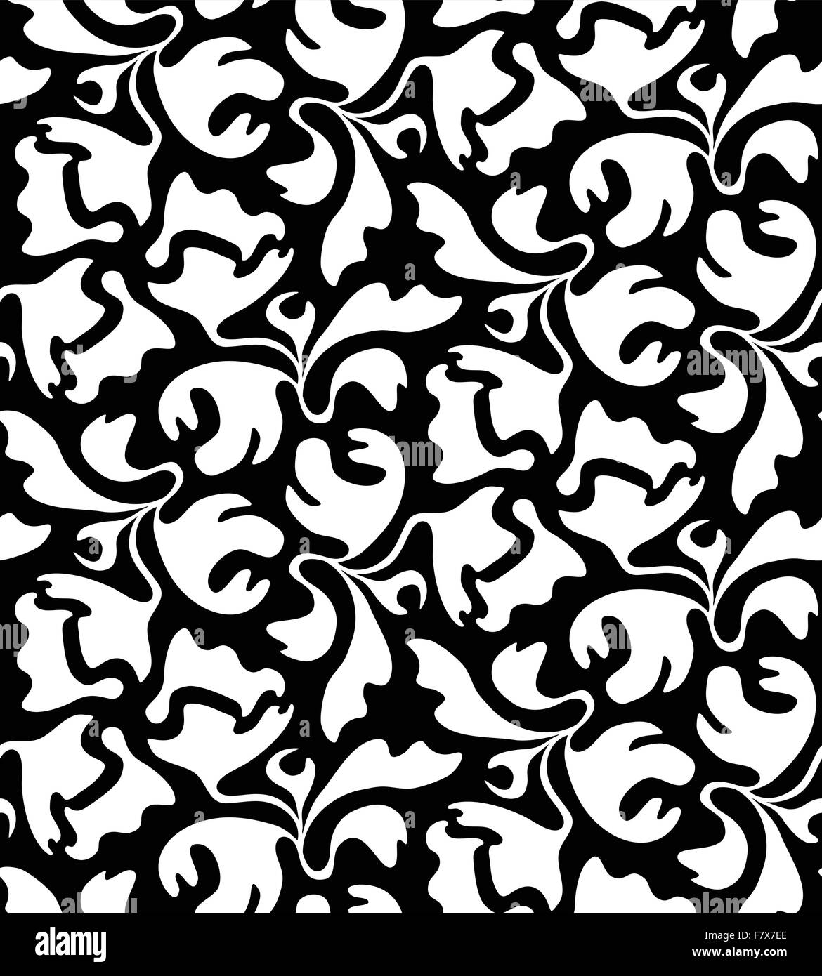 Seamless floral pattern Black and White Stock Photos & Images Alamy