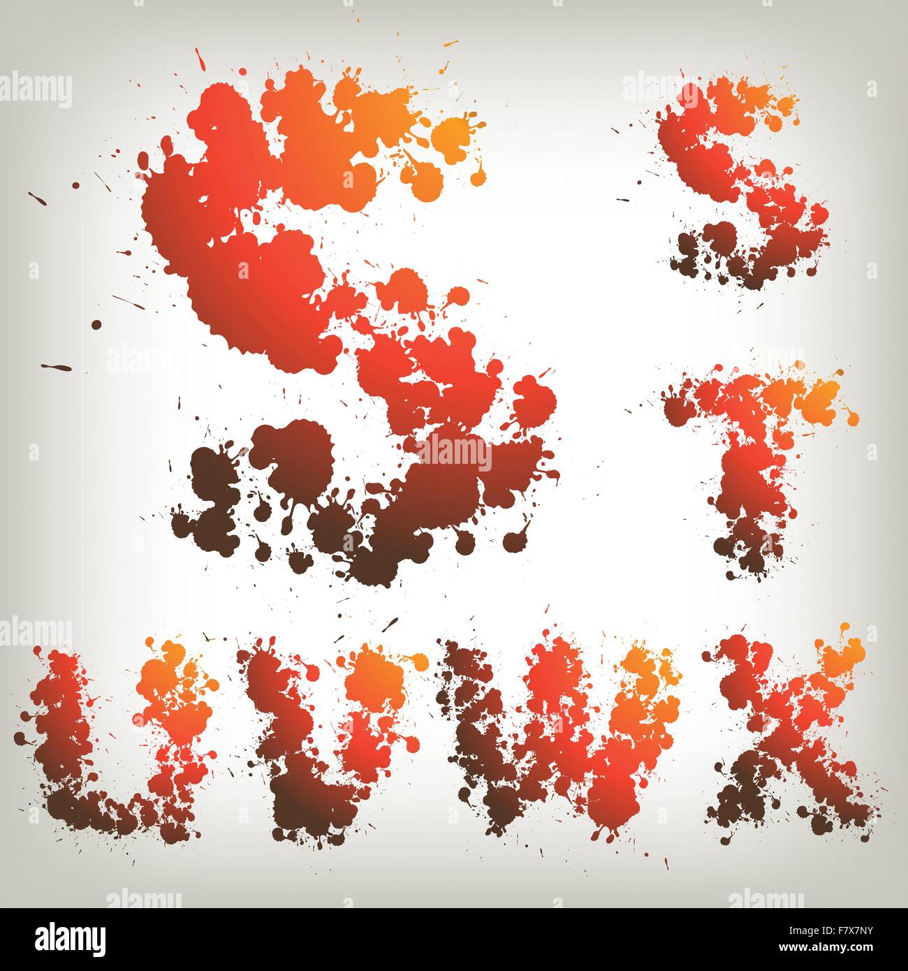 Letters liquid ink alphabet Stock Vector Images - Alamy