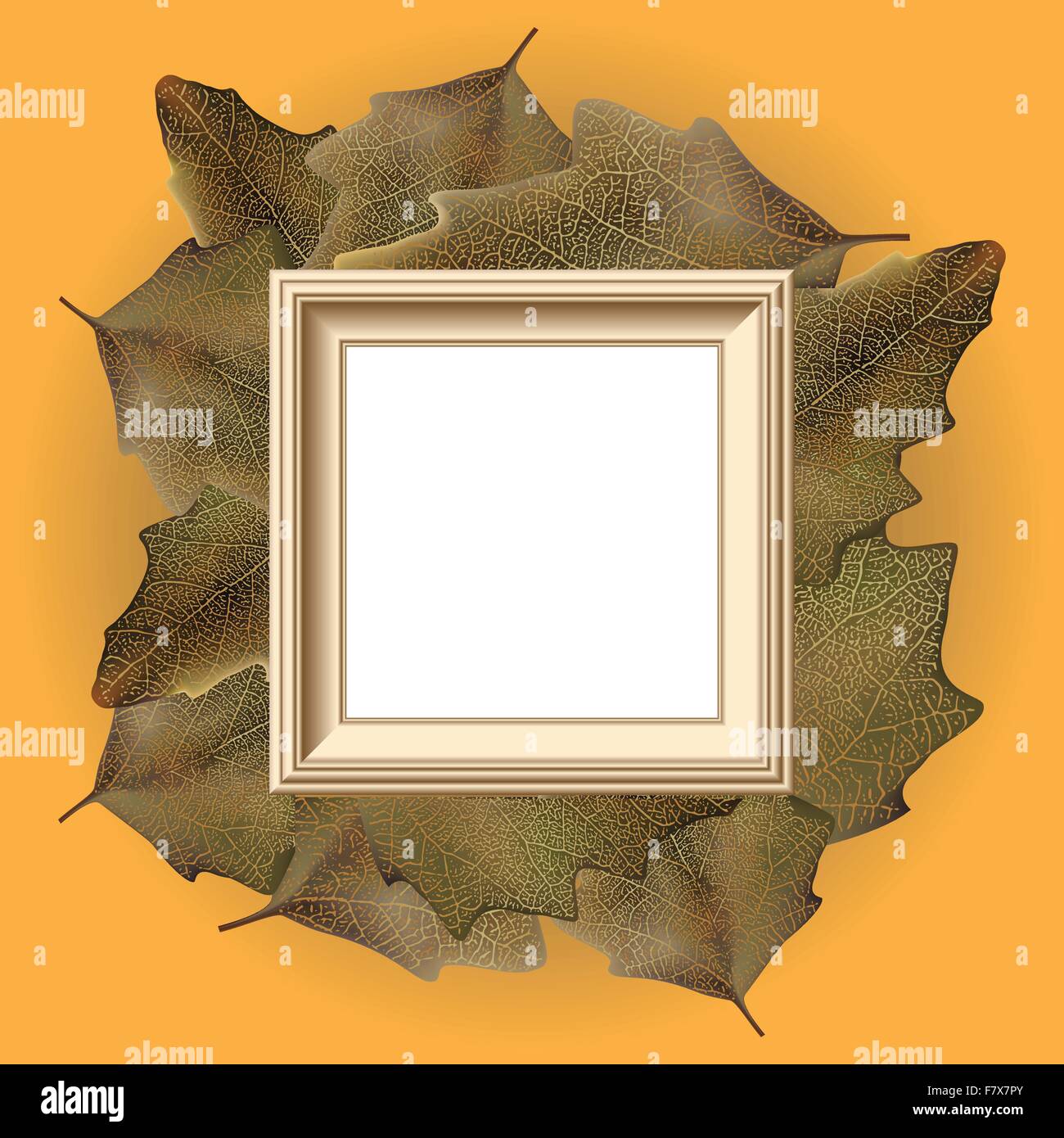 autumn leaves frame Stock Vector Image & Art - Alamy