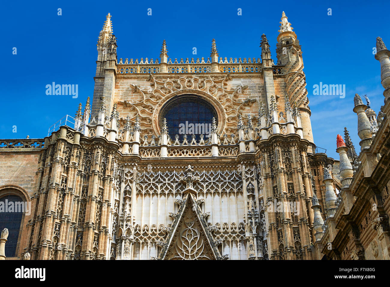 Gothic architecture of Seville Cathedral, Spain Stock Photo Alamy