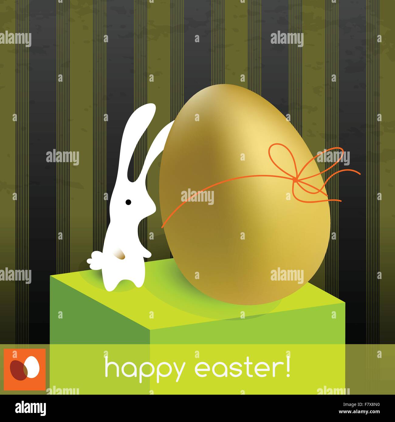 Golden egg rabbit happy Stock Vector Images - Alamy