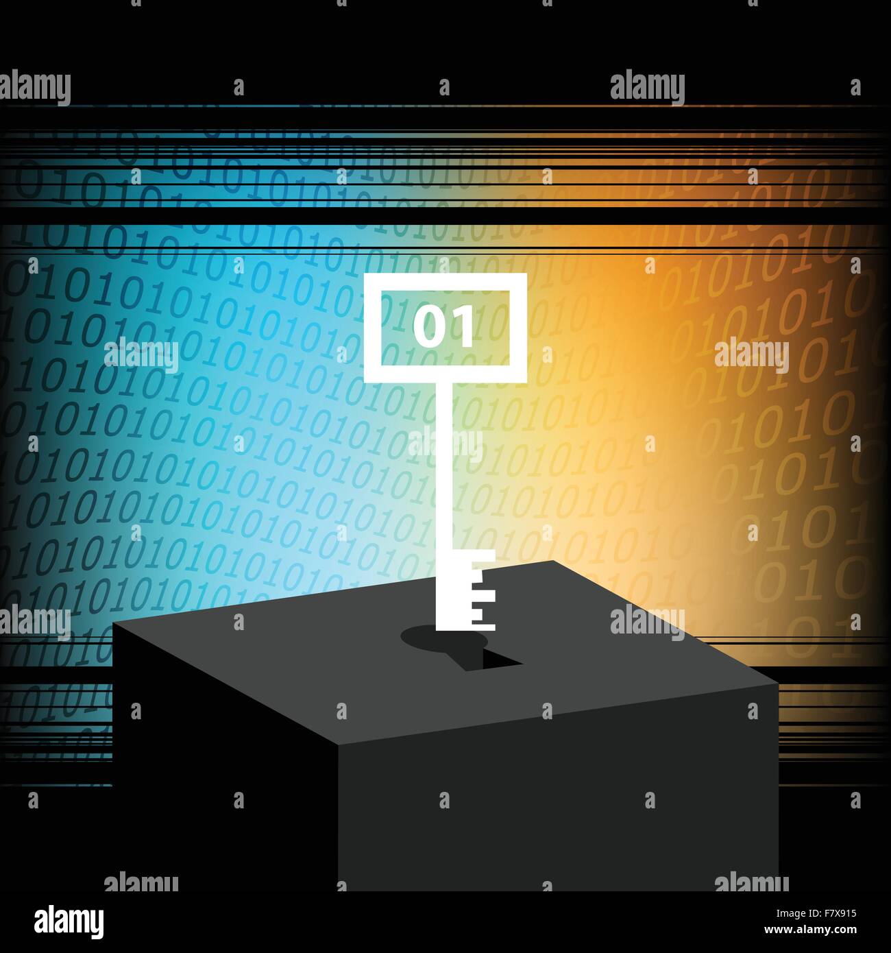 Binary codes key Stock Vector Image & Art - Alamy