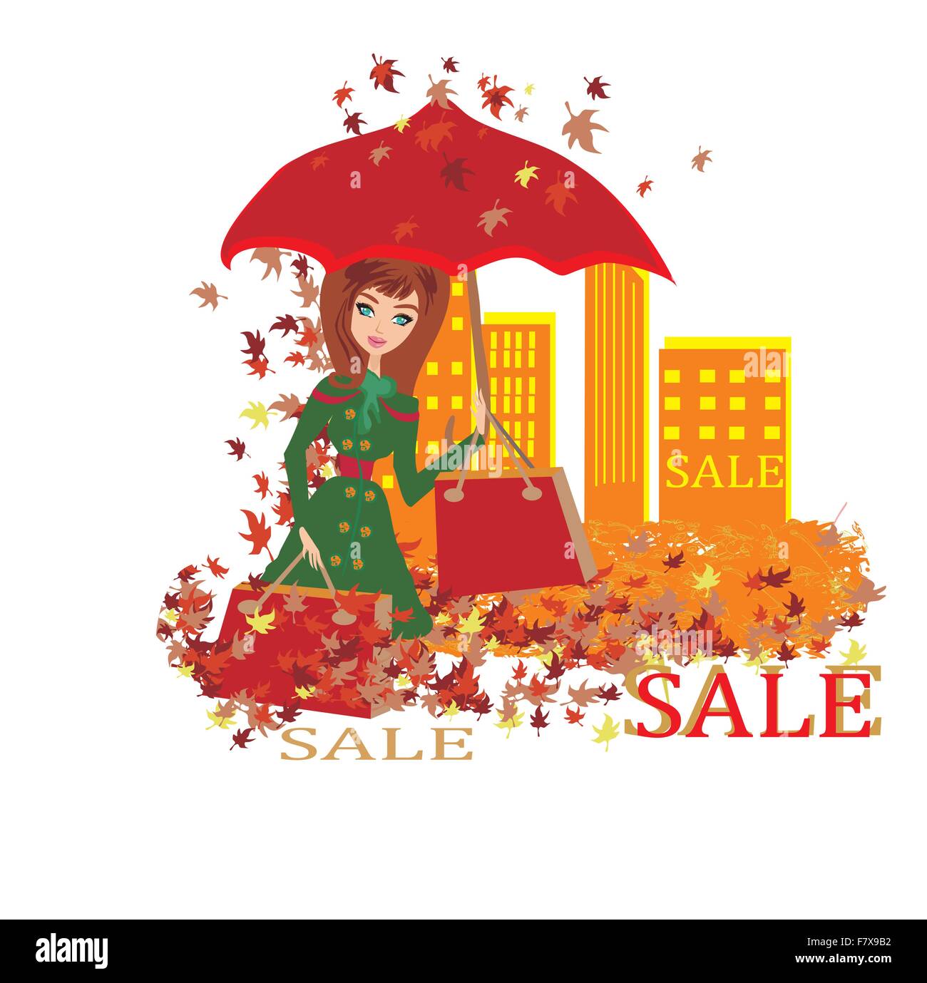 autumn Sale banner Stock Vector