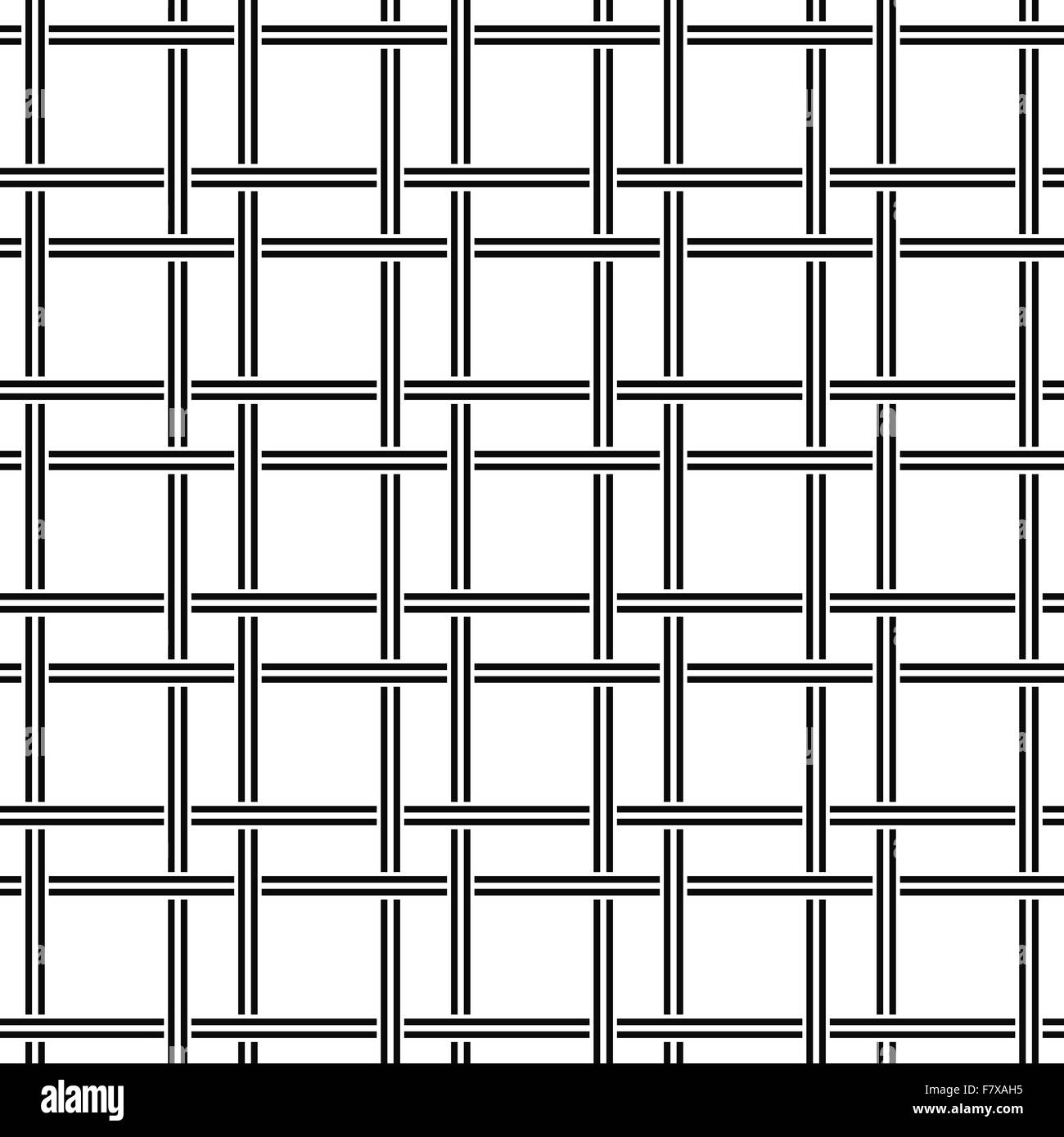 Black white seamless line pattern design Stock Vector