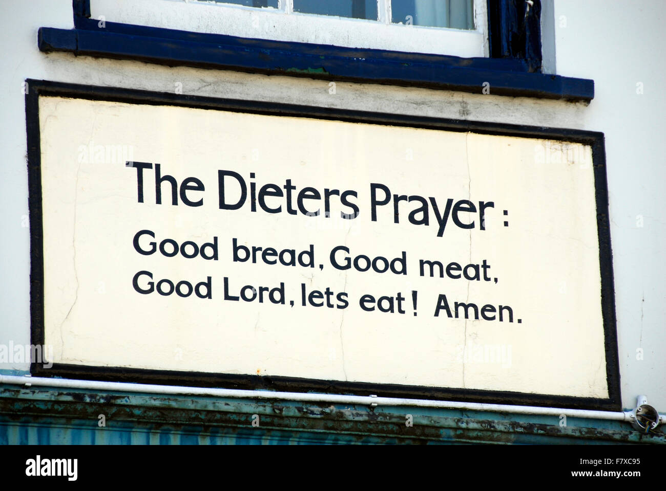 Sign: The Dieter's Prayer Stock Photo