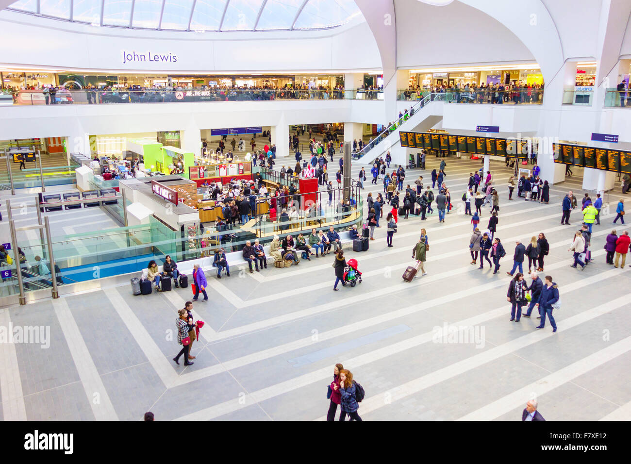 The new concourse and shopping centre at Grand Central Birmingham UK Stock Photo