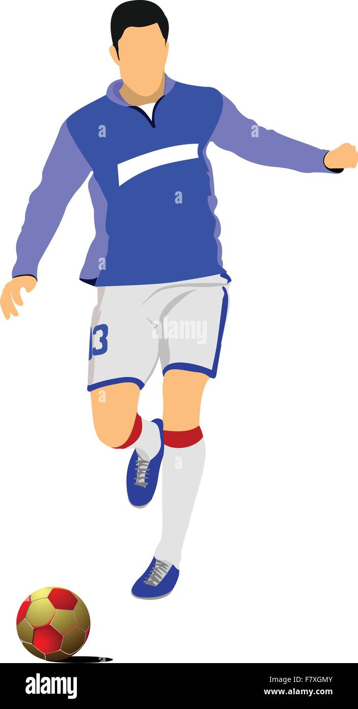 Soccer player ball foot Stock Vector Images - Alamy