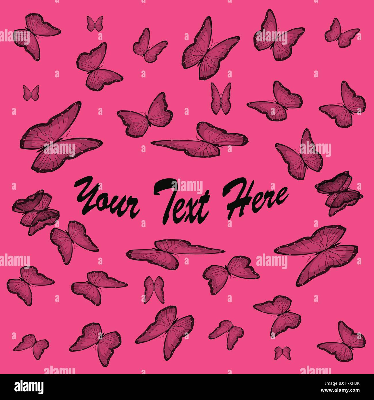 Watercolor background with butterflies Stock Vector Images - Alamy