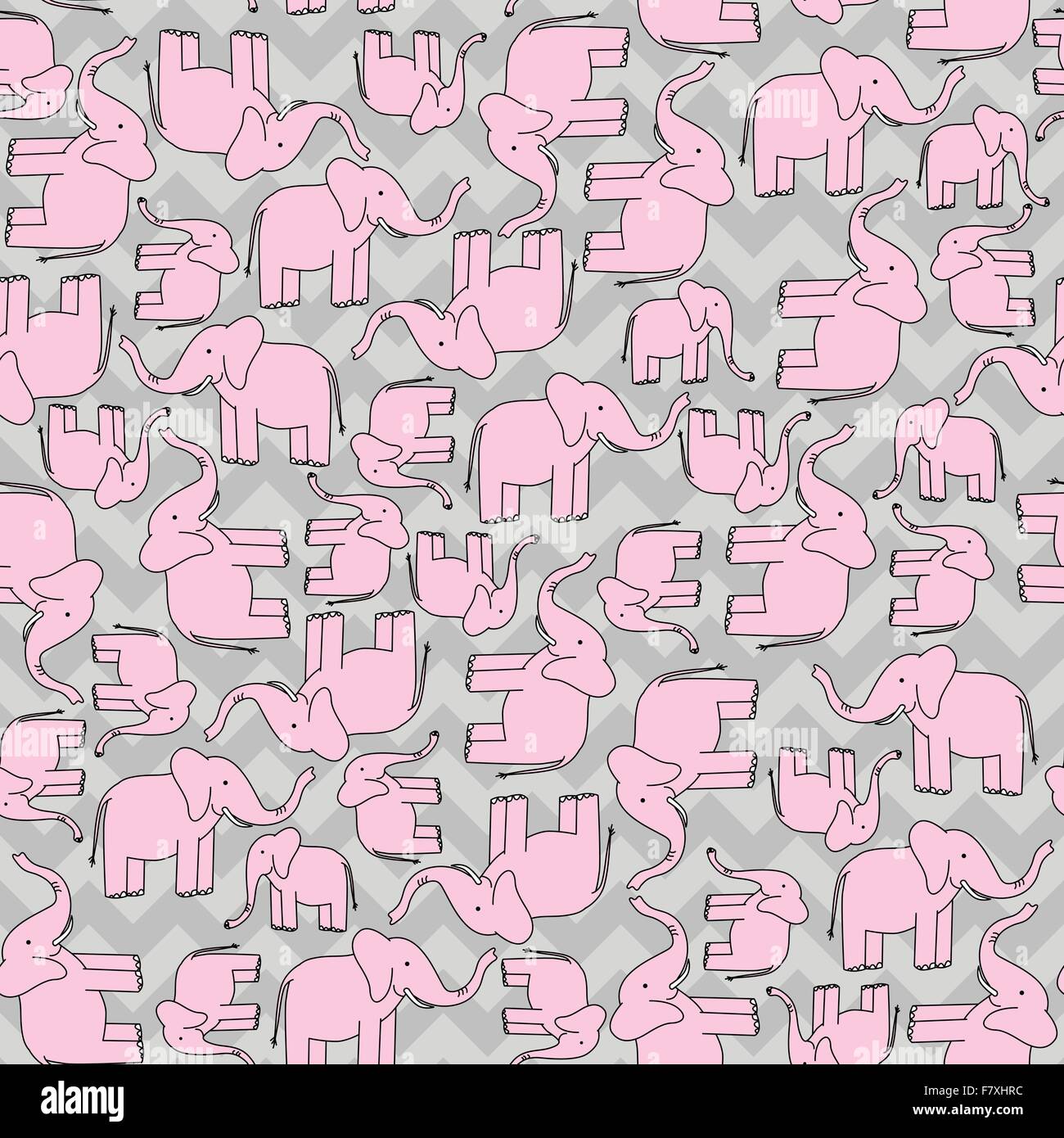 Elephants pattern seamless Stock Vector Images - Alamy