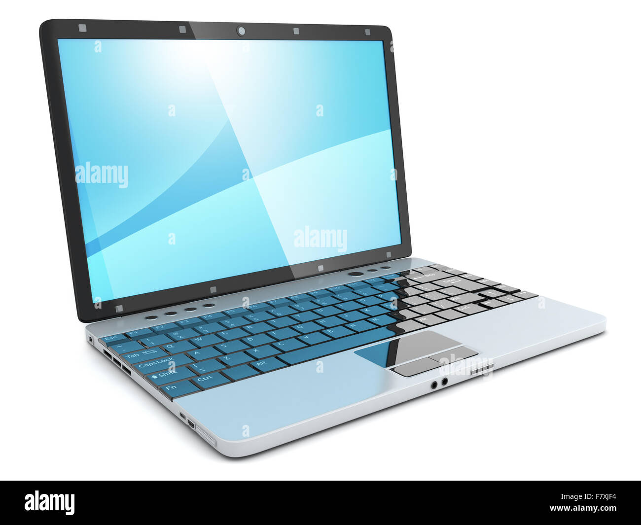 Laptop, computer-generated image (done in 3d) Stock Photo