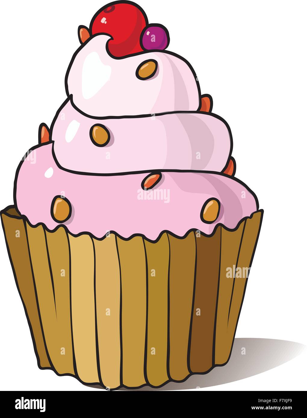 cupcake isolated on white background Stock Vector Image & Art - Alamy