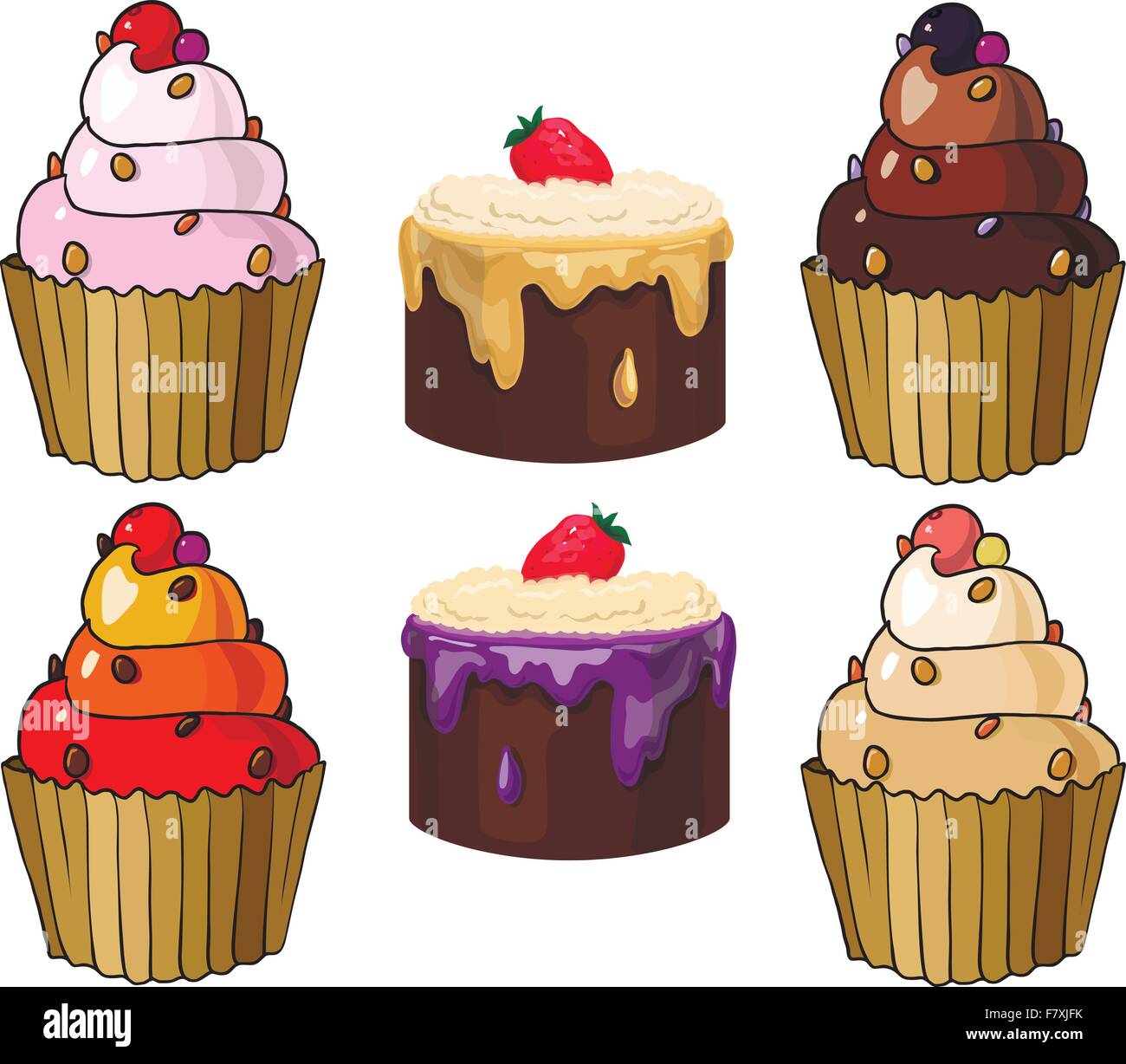 cupcake isolated on white background Stock Vector Image & Art - Alamy