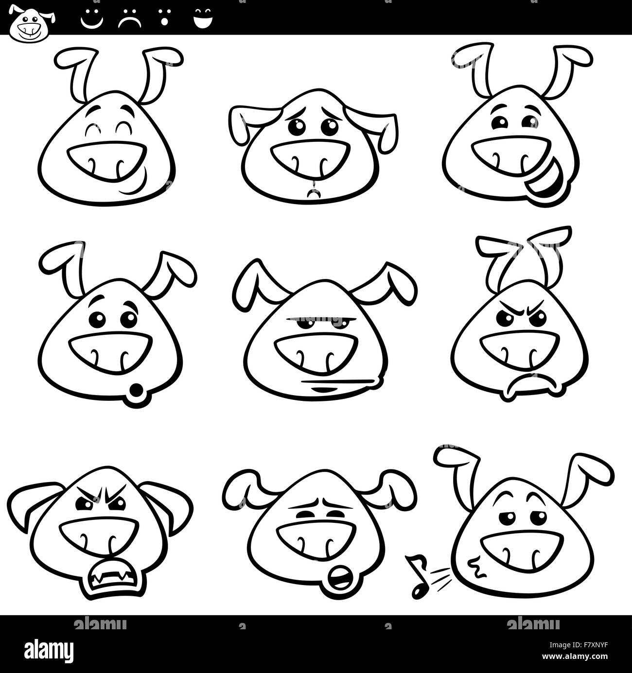 Emoji Puppy Coloring Pages