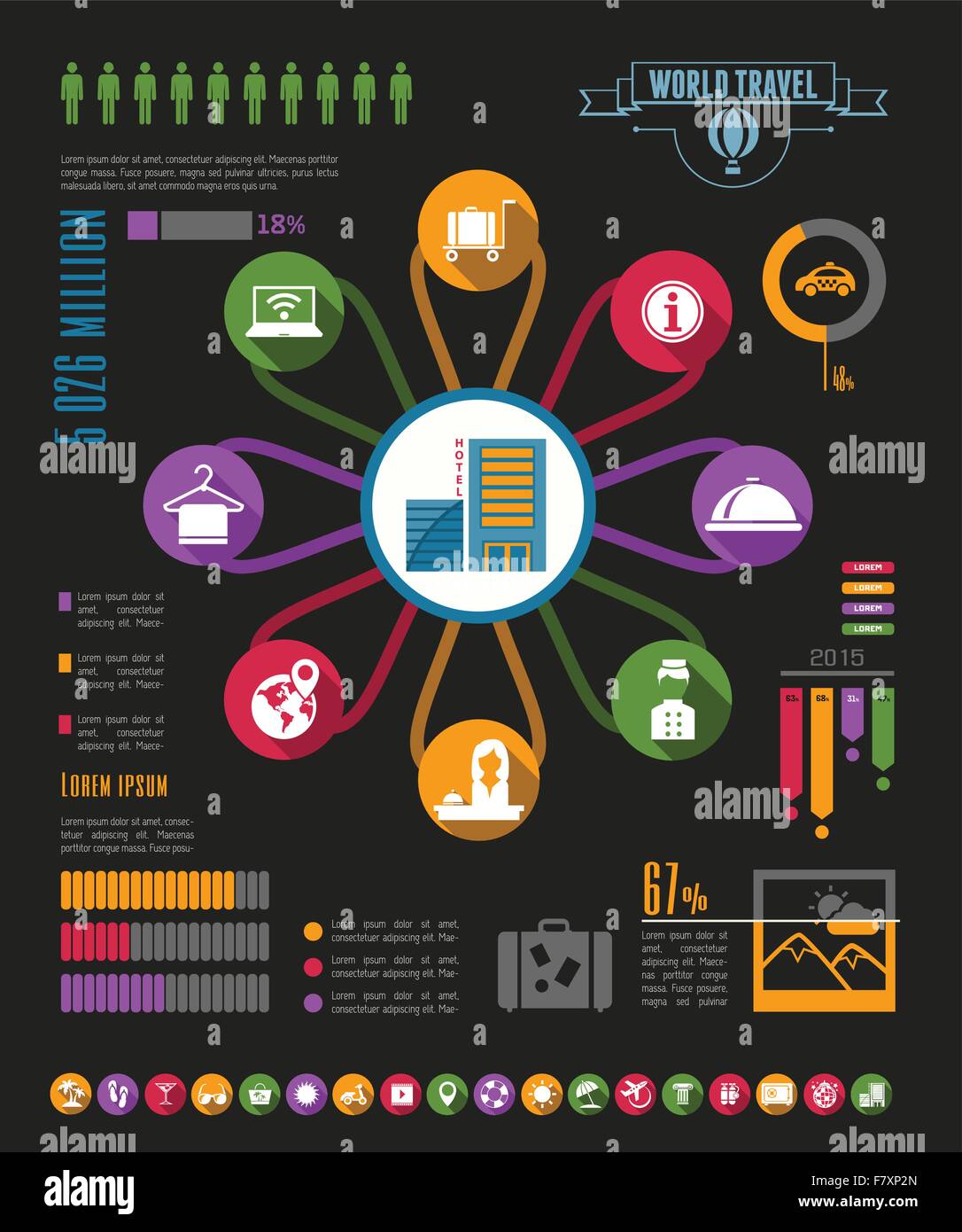 Travel Infographic Template Stock Vector Image & Art - Alamy