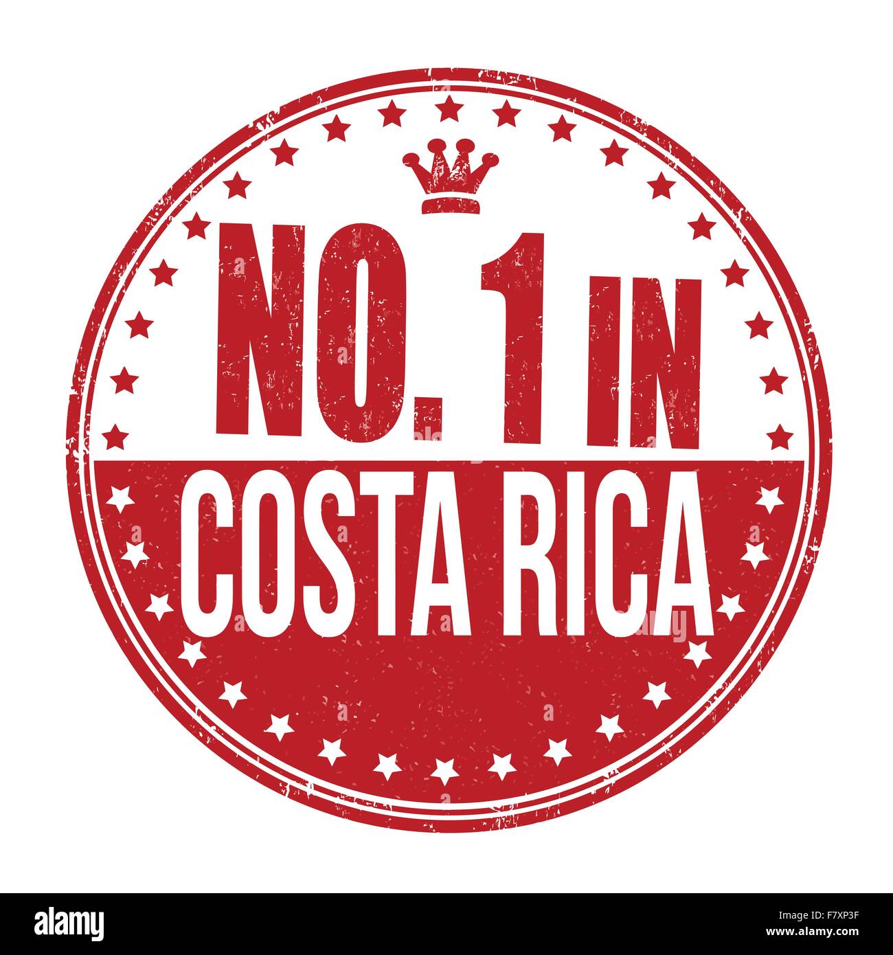 Number one in Costa Rica stamp Stock Vector