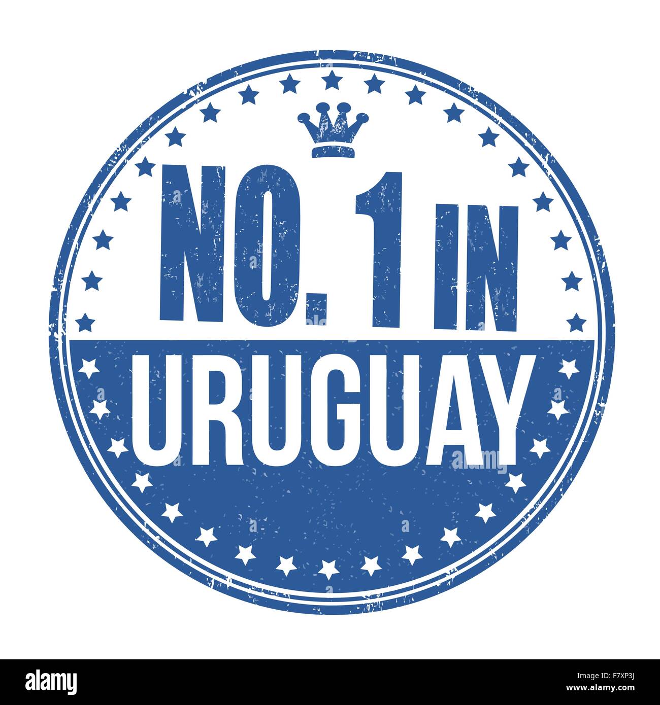 Number one in Uruguay stamp Stock Vector